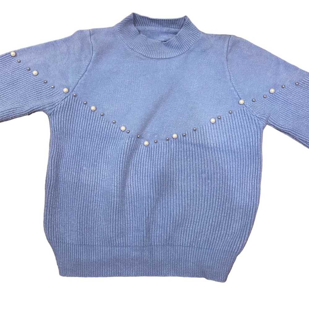 Sweater Long Sleeves Women Size S Blue Color